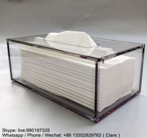 Colorful Acrylic Tissue Box with Magnet Cover